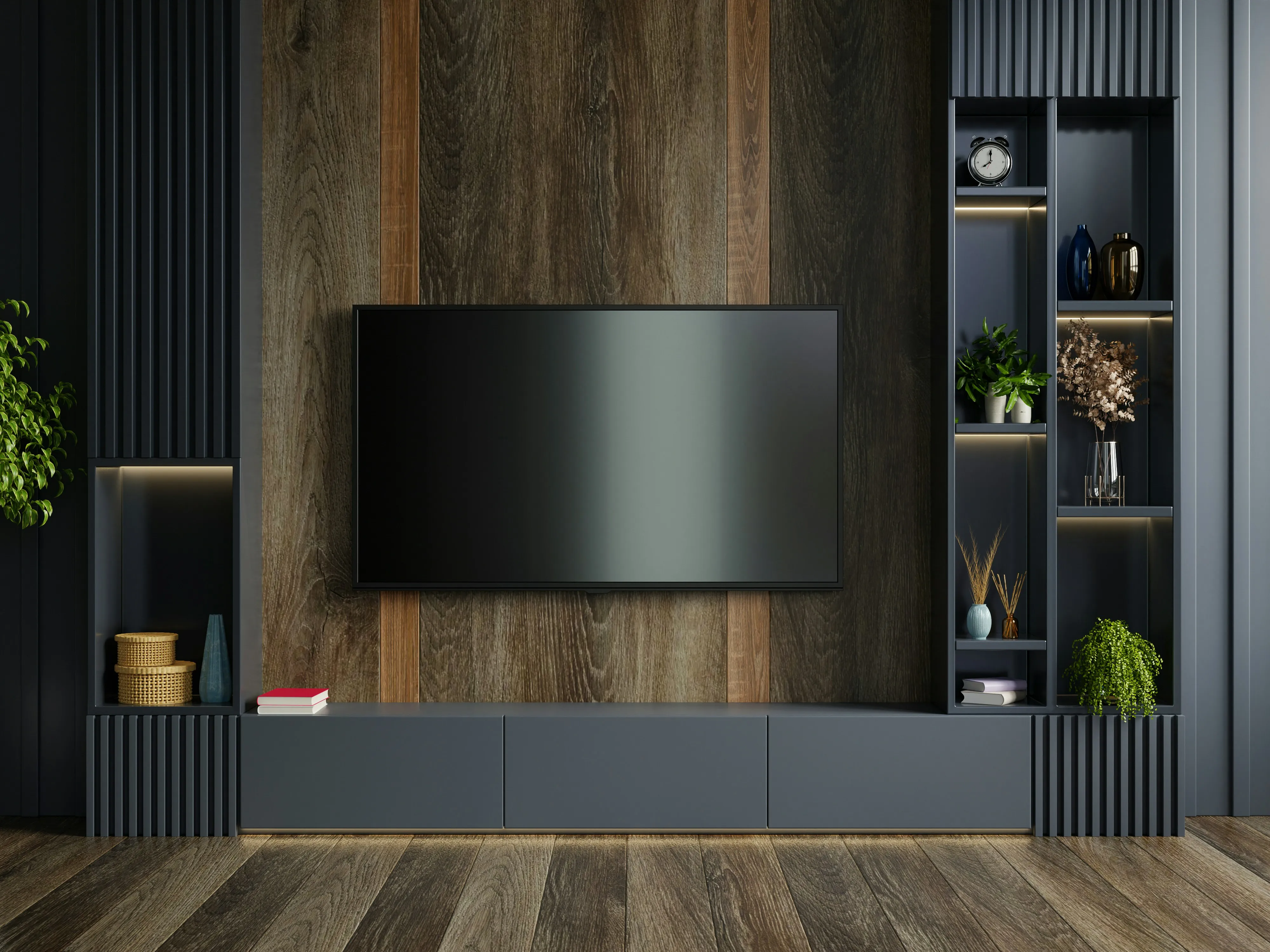 Modern TV on stand